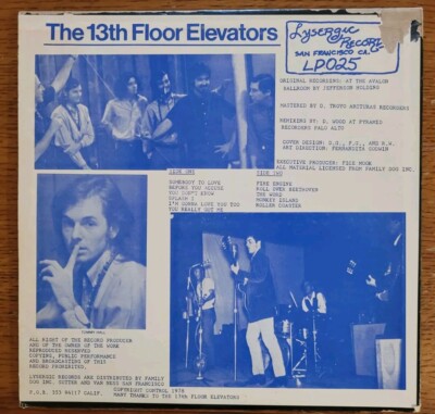 13th FLOOR ELEVATORS Live S.F. 66 LP VG/VG+ San Francisco