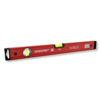 Wasserwaage 80Cm Dewepro Aluminium Profi Richtwaage Rot, 2 Libellen Griffrillen