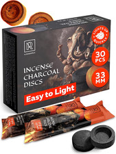 Charcoal Discs to Burn Incense - 30 Pcs Charcoal for Incense Burning - 33 Mm Mos