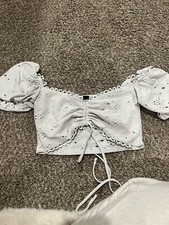 White Lace Crop Top