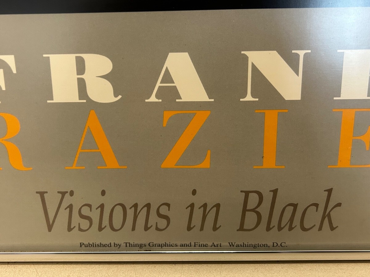 VTG Frank Frazier Visions In Black Signed Exhibition Poster
