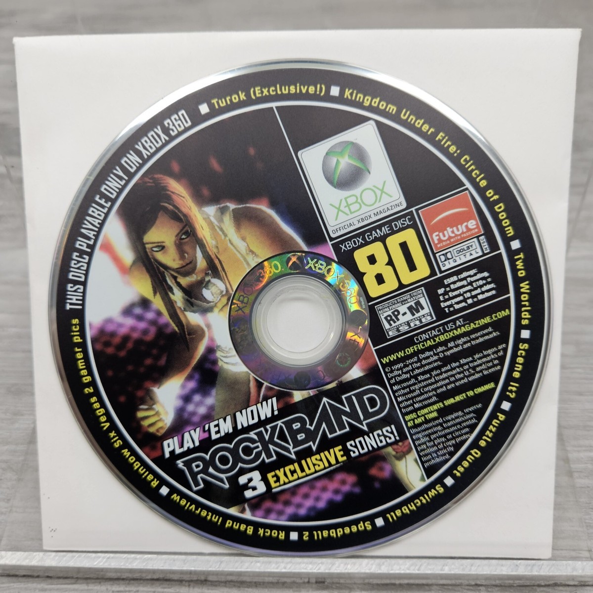Disque Xbox Magazine #25 – Rainbow Six 3 (Disque Seul) – NTSC, 2003