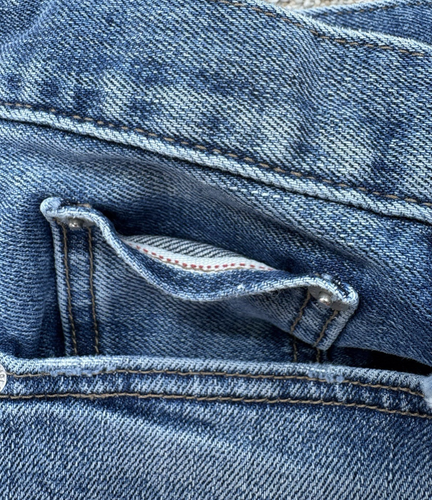 Jeans Uniqlo Linea Rossa Kaihara Selvedge Denim Uomo 34x27 Slim Dritto Vita Bassa - Foto 5 di 16