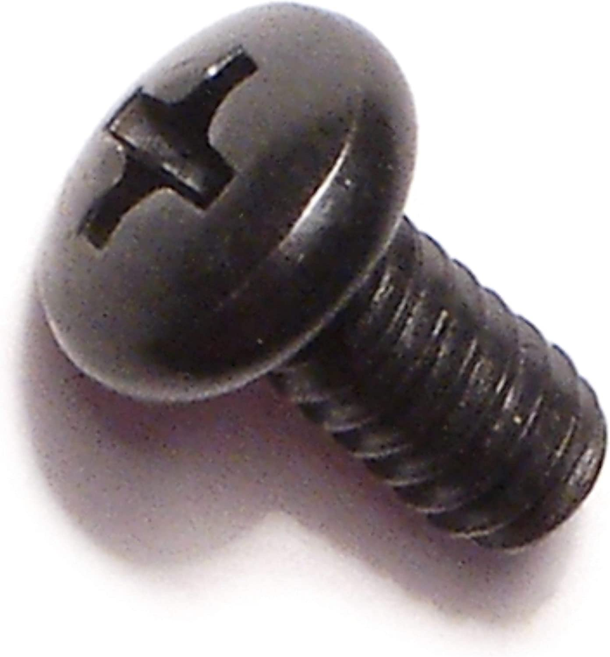 Phillips Pan Machine Screws 1/4-20 X 3 Inch - 8 Piece Black Steel Screws