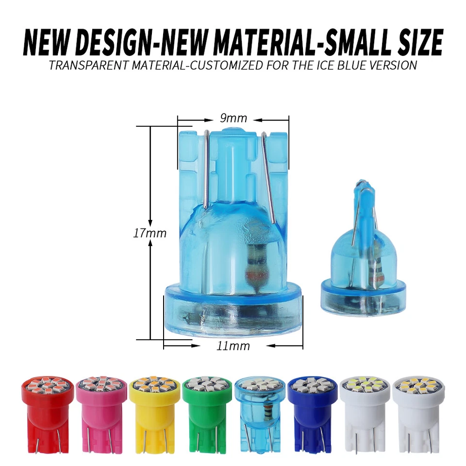 100Pcs DC AC 6V 8V T10 W5W 2825 158 192 168 194 Pinball LED Wedge Light bulbs - Image 2 of 4