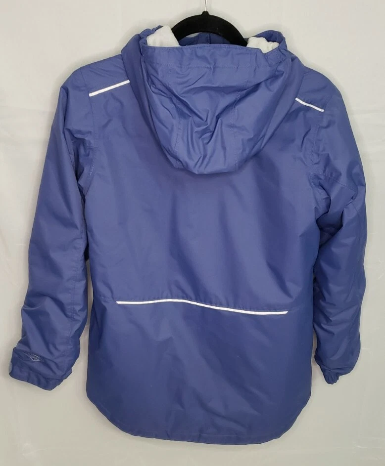 Columbia Youth Large (14-16) Omni-Heat Winter Hooded Jacket Coat Blue Purple - Image 2 of 4