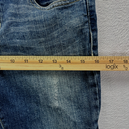 Just USA Jeans Womens 7 Juniors Blue Distressed Embroidered Skinny Soft Stretch - Picture 4 of 15
