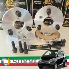 4 DISTANZIALI 16+16 mm 3x112 57.1 + 12 BULLONI NERI PER SMART 450 451 452