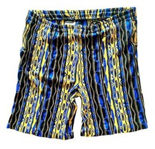 RARE COOGI Sweater Knit Shorts  Blue/Yellow/Black  XL  VIBRANT 3D  EUC