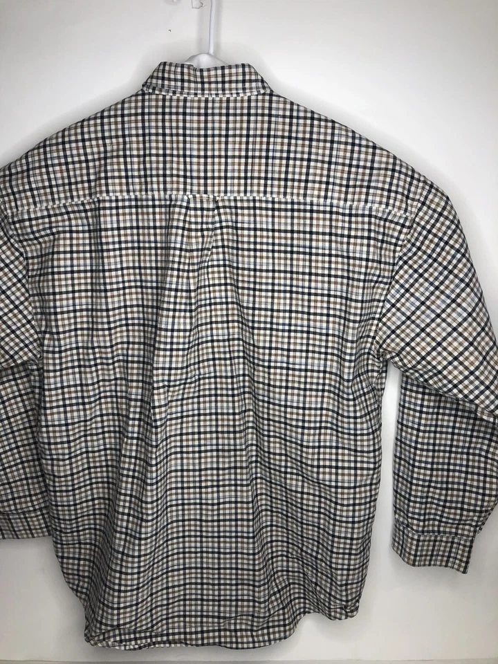 Camisa de vestir para hombre Sun River con botones talla XL a cuadros multicolor manga larga Foto 3 de 3