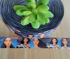 1 Inch 1 YD Pocahontas Grosgrain Ribbon Disney Princess Meeko Hair Bow Lanyard