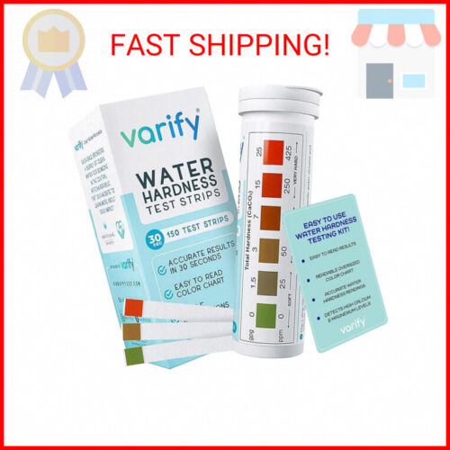 Varify Water Hardness Test Kit - Water Testing Kit for Home, Drinking, Well, Spa