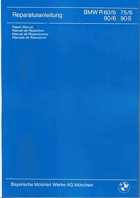 BMW Werkstatthandbuch/ Reparaturanleitung R 90 60 75 /6 S , R90/6 , R90S / R75/6