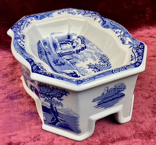 A Super Rare Spode Blue And White Limited Edition Dog Bowl. Perfect. - Picture 4 of 17