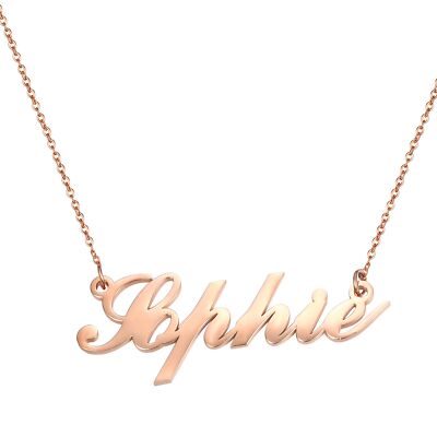 Women's Gold Plated Stainless Steel Unique Name Custom Pendant Necklace For Gift