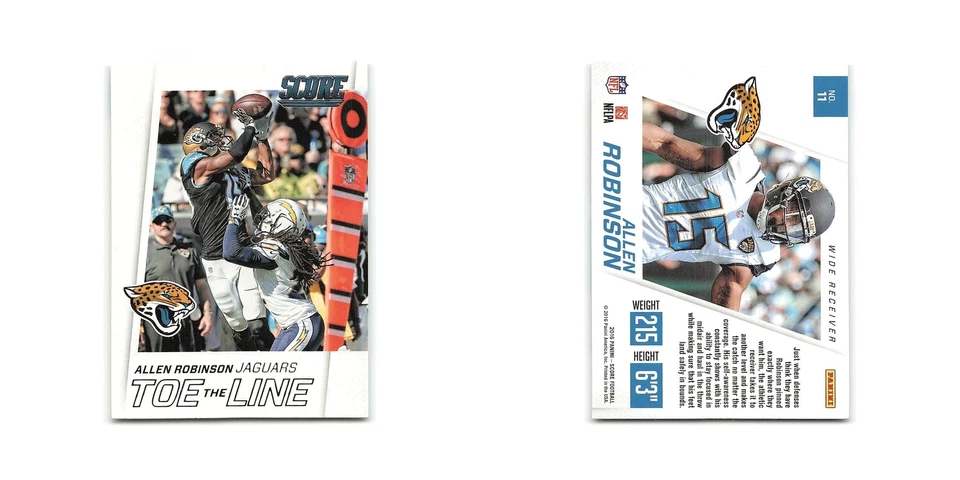 Allen Robinson 2016 Score Toe the Line #11 Jacksonville Jaguars Football Card NM - Image 3 of 3