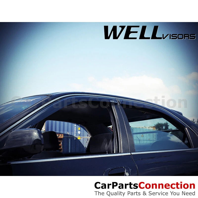 Viseras de ventana WellVisors 94-97 para Honda Accord sedán parasoles deflectores Foto 4 de 4