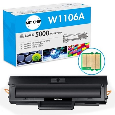 XXL Toner mit Chip für HP 106A Laser 107w 107a MFP 135wg 137fwg 135ag W1106A