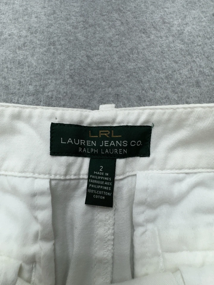 Pantalones Cortos Lauren Jeans Co Para Mujer Talla 2 28 Blanco Informal Aire Libre Golf Fiesta Elegante Foto 2 de 4