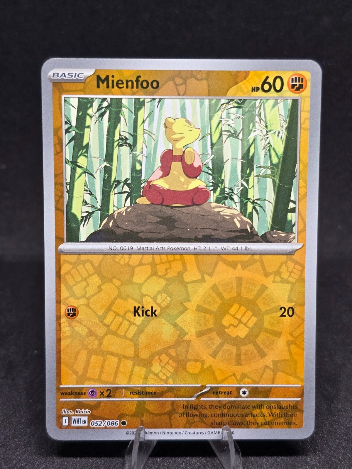 Pokémon TCG Mienfoo 052/086 Sv: White Flare Reverse Holo NM