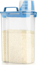 Rice Airtight Storage Container, 3 to 5Lbs Cereal Dry Food Flour Bin, Pet Dog Ca