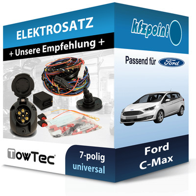 Für Ford C-Max 09.2010-06.2019 TOWTEC E-Satz 7polig universell NEU
