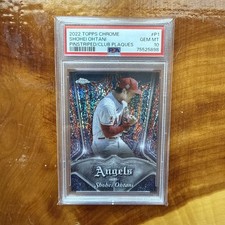 Shohei Ohtani PSA 10 WHITE SPARKLE PRIZM REFRACTOR GRADED CARD 2022 Topps Chrome