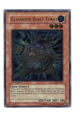 Yugioh- 1X Gladiator Beast Torax - Ultimate - 1st Edition - GLAS-EN081 - NM