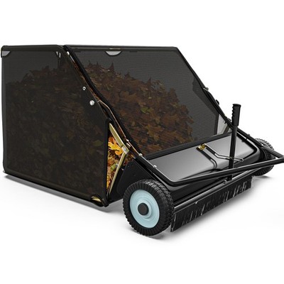YINTATECH Tow-Behind Lawn Sweeper,42'' Pull Behind Heavy-Duty Garden Sweeper w...