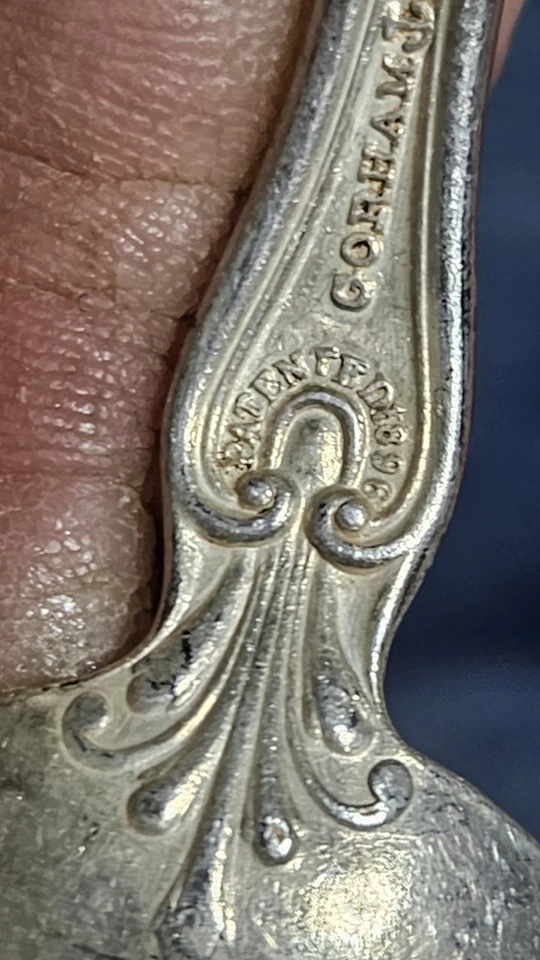 Raro 11º US Infantry Gorham Electro Silver Plate Cuchara De Guerra Foto 4 de 4