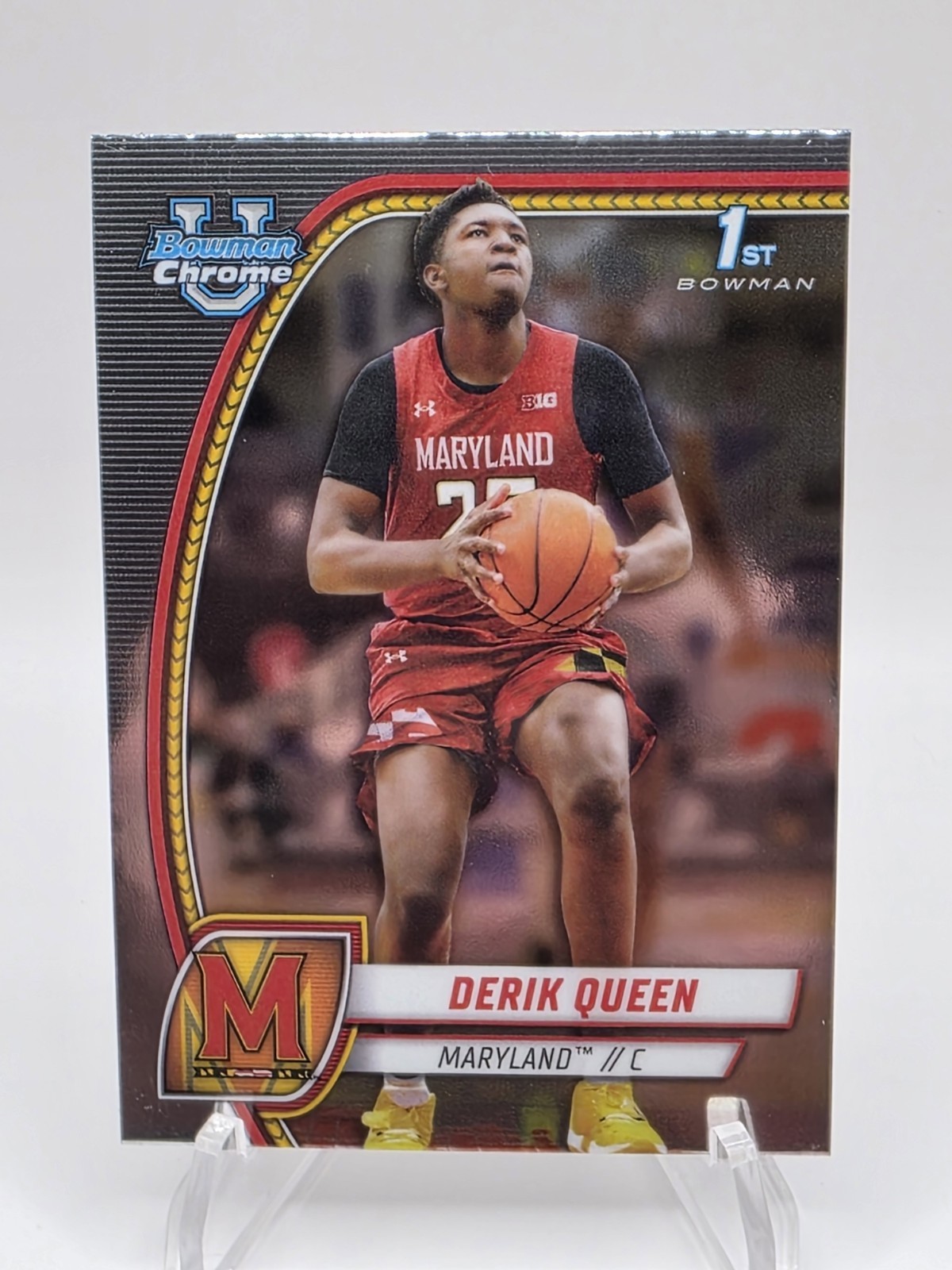 2024-25 Bowman University Chrome - Derik Queen #19 (RC) New Orleans Pelicans