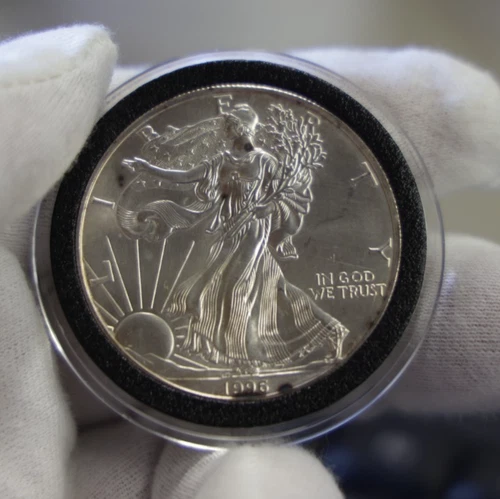 1996  US Silver Eagle $1 Nice Unc Better Year Spots