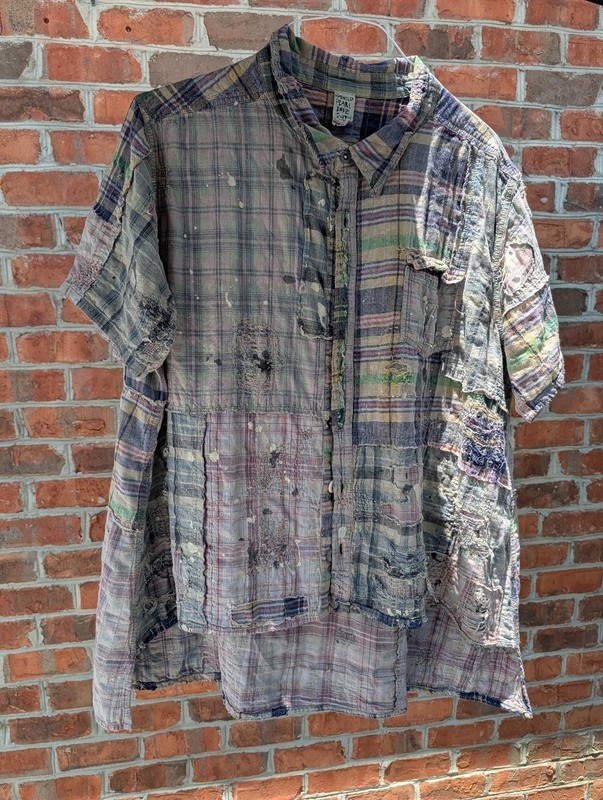 Magnolia Pearl Perletta Shirt Madras Shirt 2569 New With tag