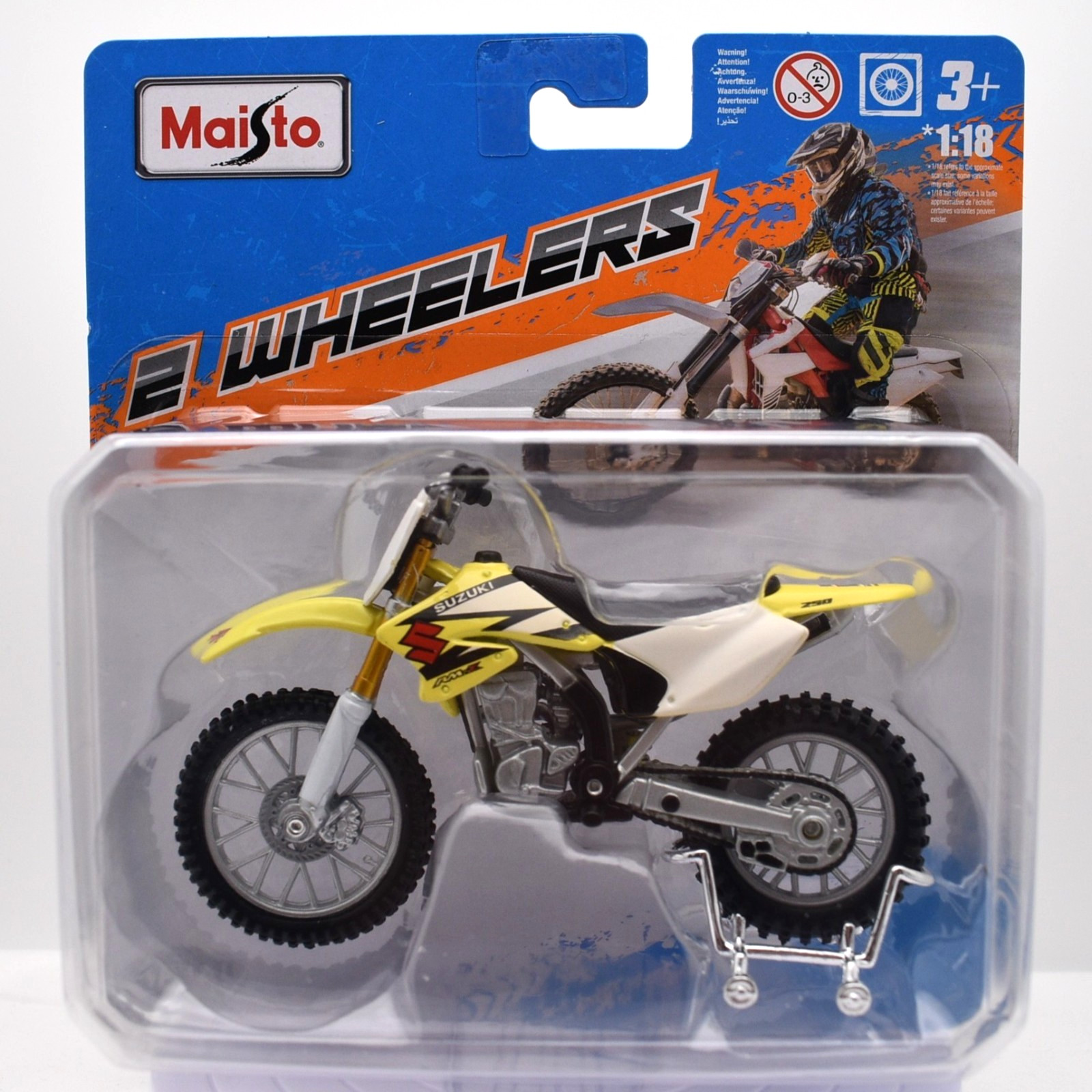 Maisto Suzuki RM-Z 250 1:18 Diecast Dirt Bike Yellow NIB