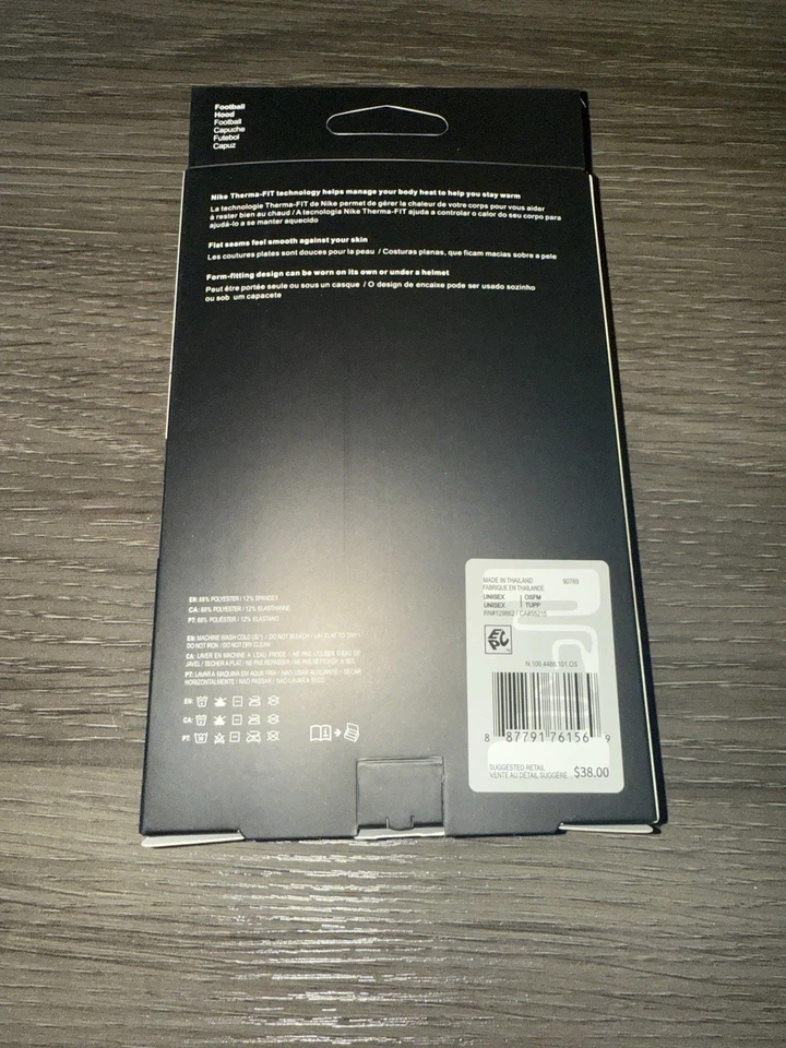 Nike Pro Hyperwarm Capucha Ajuste Térmico Unisex Blanco Máscara de Esquí Fútbol • Nuevo en Caja Foto 2 de 4