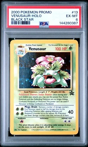 2000 POKEMON PROMO BLACK STAR #13 VENUSAUR-HOLO PSA 6