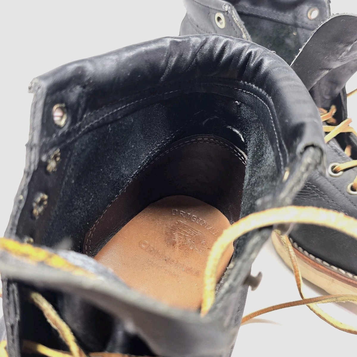 Vintage CHIPPEWA Black Leather Monkey Boots Men's US 7 EE EU 40