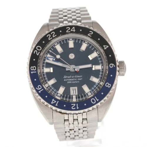 Jack Mason Strat-o-Timer GMT: Dark Night 40mm Black Dial Automatic Men's Watch