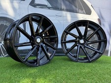 4X R19 Pouce 5x108 Vossen Style Noir Brillant Roues : Pour Jaguar, Ford