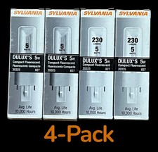 Sylvania 20325 DULUX S Compact Fluorescent Light Bulb 5 W 230 Lumens  4-Pack 