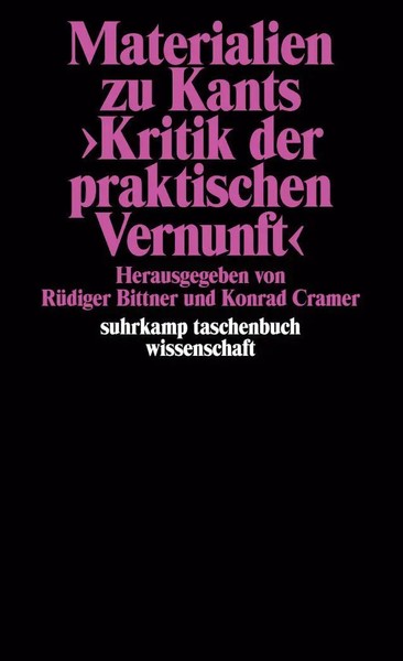 Materialien Zu Kants 'Kritik Der Praktischen Vernunft' Konrad Cramer (U. A.)-image