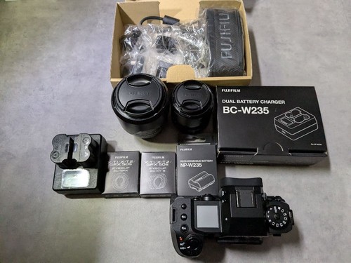 Fujifilm XH2 lens, charger, and other accessories