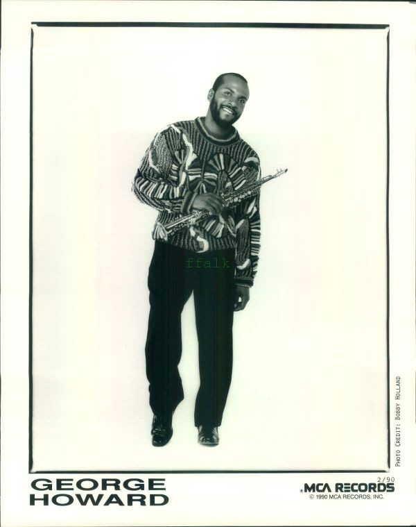 Press Photo: GEORGE HOWARD 8x10 B&W 1990
