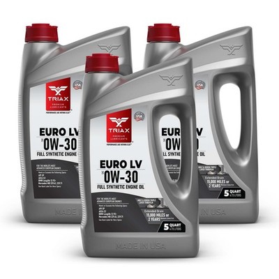 TRIAX Euro LV 0W-30 ACEA C2 Full Synthetic European  Engine Oil (5 Quart) 3 Pack
