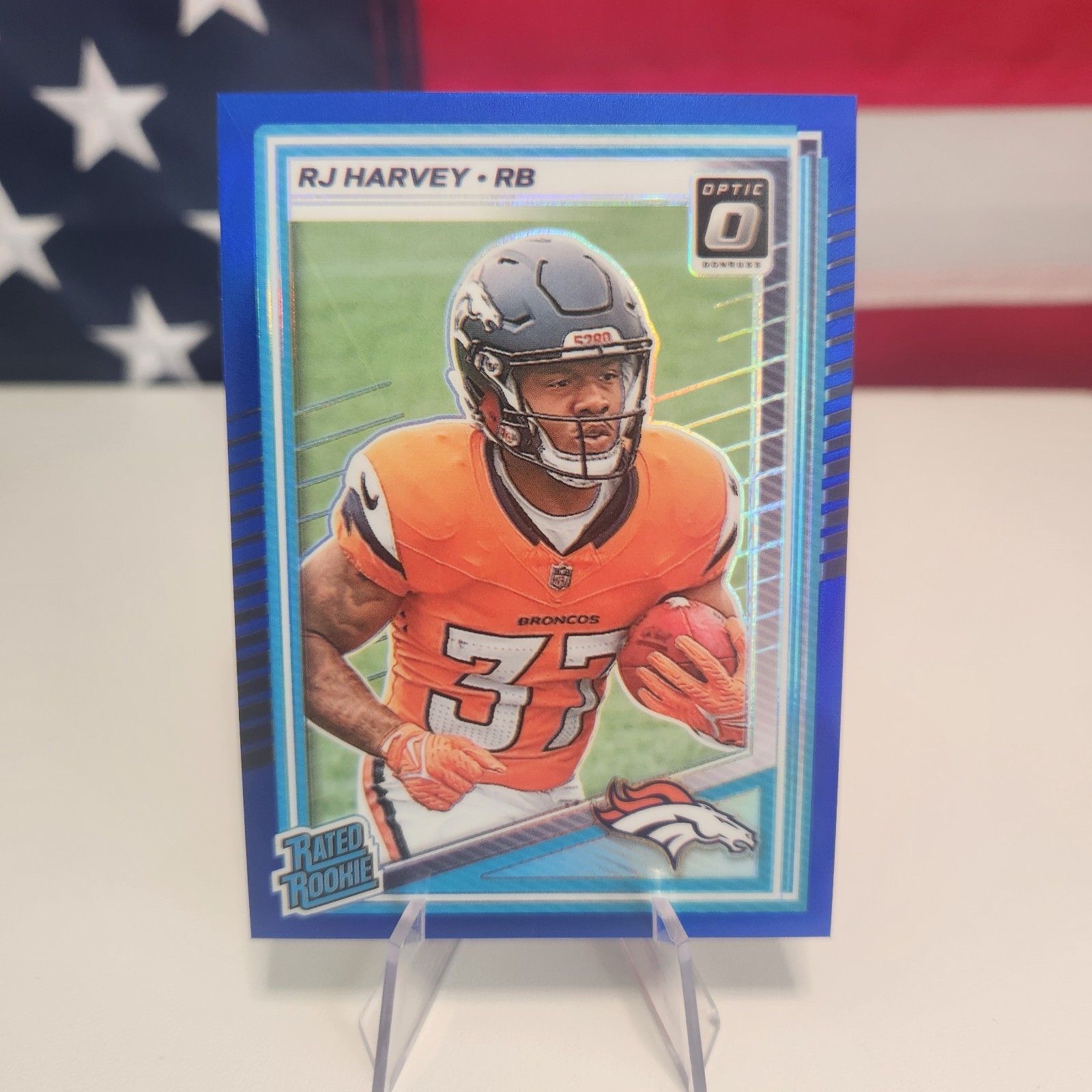 2025 Panini Donruss Optic - RJ Harvey Rated Rookie Blue /249 #208