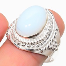 Milky Opalite Gemstone Handmade 925 Sterling Silver All Size Ring For Gift