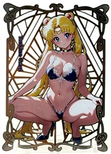 Goddess Story: Tsukino Usagi #/100 Spicy Metal Anime Waifu CCG Card