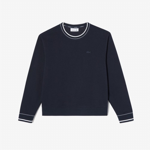 LACOSTE Long Sleeve Dark Navy Crewneck T-Shirt