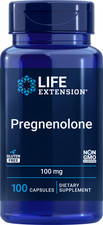 Life Extension Pregnenolone 100mg 100 Capsules exp 06/2026