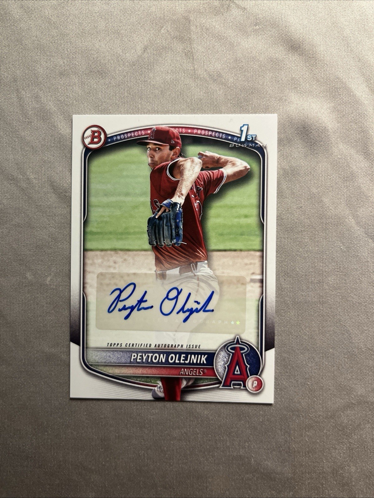 2025 Bowman Peyton Olejnik Paper Prospect 1st AUTO Autograph #BPA-PO Angels